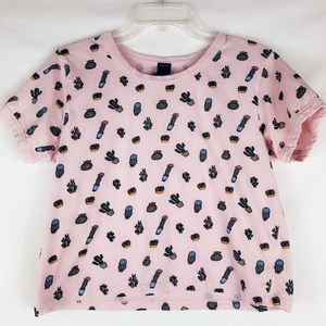 Vibe N’ | Baby Pink Succulent/Cactus Tee